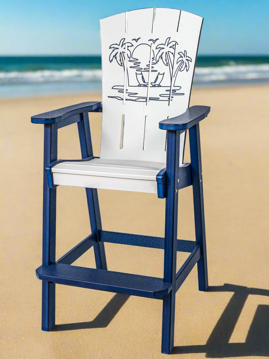 Amish Bayside Bar chair
Amish Made Poly Bar Chair
Bright White on Patriot Blue (Sunset)