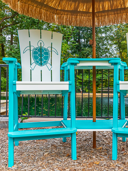 Amish Bayside Bar chair
Amish Made Poly Bar Chair
Bright White on Aruba Blue (Turtle)