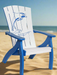Amish Bayside Siesta Chair 
Amish Made Poly Siesta Chair
Bright White on Patriot Blue (Dolphin)