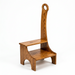 Bedside Step Stool with Handle Amish Built Solid Oak Front Facing