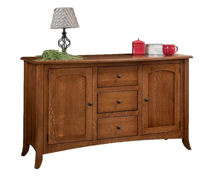 Amish Belamar 2-Door Buffet
Hardware: K2040 BL Knobs
1 Adjustable Wood Shelf Behind Door