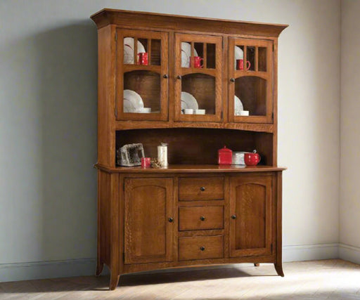 Amish Made Belamar 3-Door Hutch
Quartersawn White Oak -OCS 117 Ashbury
