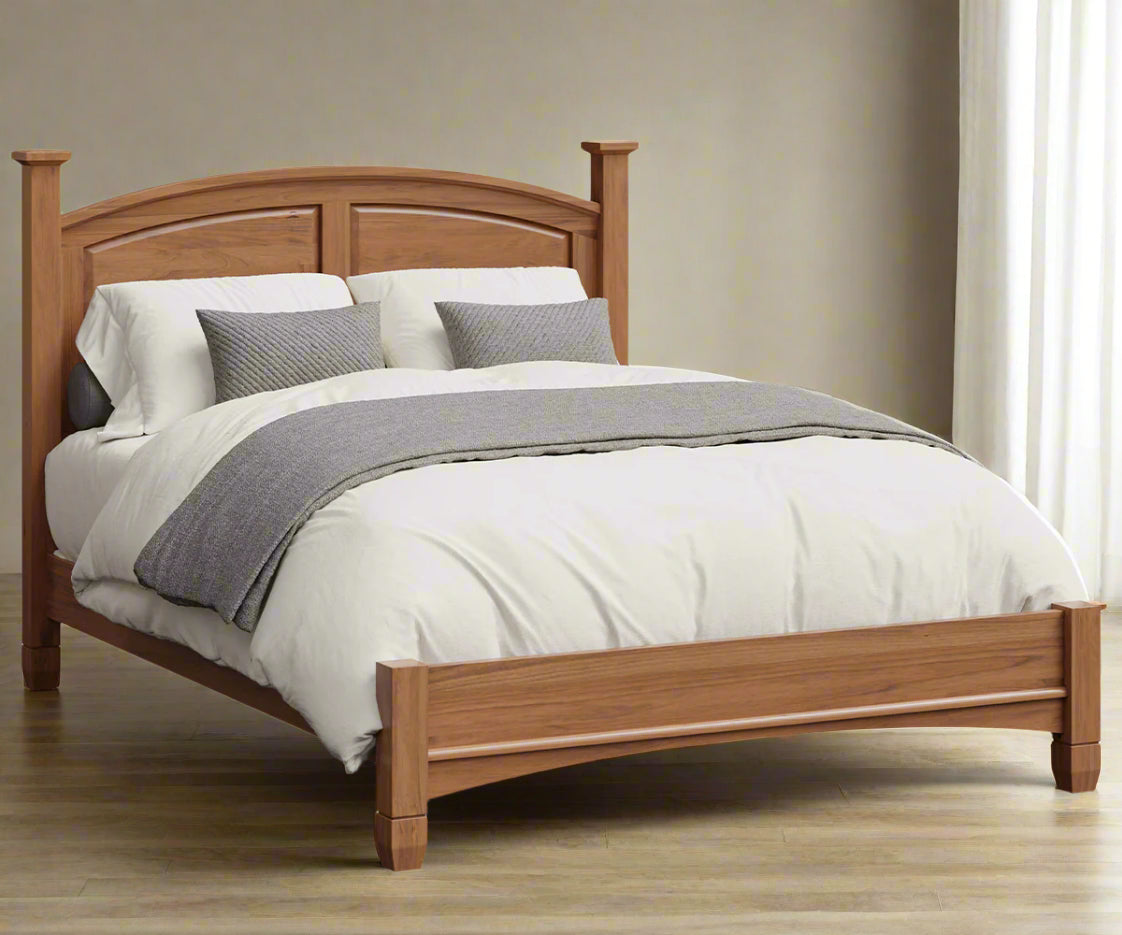 Amish Bella Bed
Unique Bella Style Base
Dovetailed Slats
Lag Bolted Fasteners