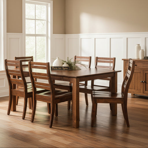 Amish Bennett Dining Chair Set - Solid Brown Maple Amish Dining Set - Berlin Woodworking - 