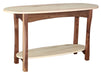 Amish Bennett Oval Sofa Table - Amish Oval Sofa Table - Solid Wormy Maple And Walnut Sofa Table
