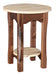 Amish Bennett Small Round End Table - Amish Round End Table - Solid Wormy Maple And Walnut End Table