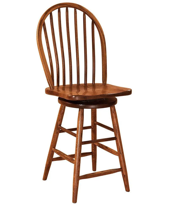 Amish Bent Dowel Swivel Bar Chair