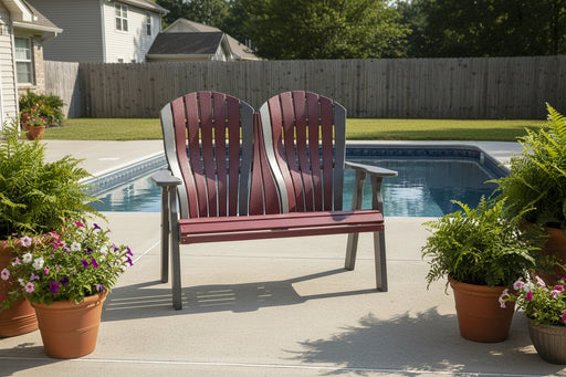 Amish Bentback Adirondack 4' Bench
Standard Features:
Made With HDPE Weather Resistant, Eco-Friendly Material
Rust Proof Stainless Steel Hardware
Maintenance Free!