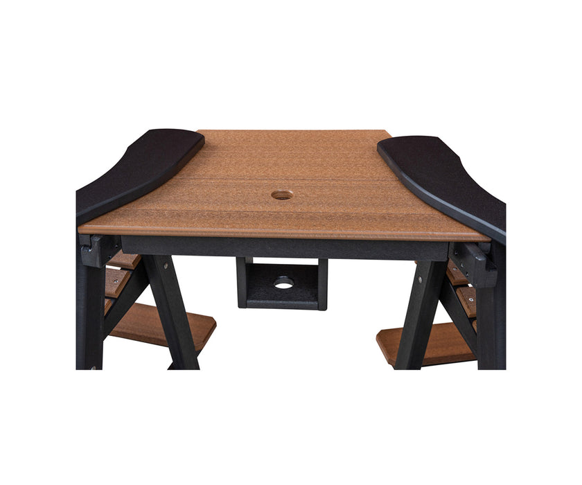 Amish Bentback Adirondack Balcony Tete-A-Tete Set - Walnut Lane Poly - Amish Made Poly Tete-A-Tete Set 1