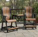 Amish Bentback Adirondack Balcony Tete-A-Tete Set - Walnut Lane Poly - Amish Made Poly Tete-A-Tete Set