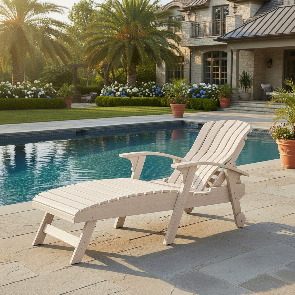 Amish Bentback Adirondack Chaise Lounge
Made With HDPE Weather Resistant, Eco-Friendly Material
Rust Proof Stainless Steel Hardware
Maintenance Free!