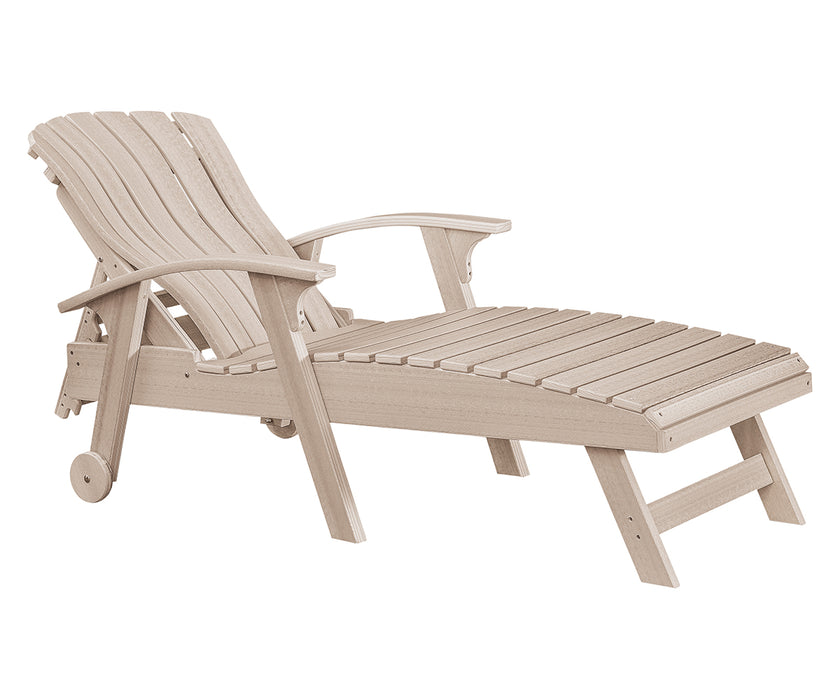 Amish Bentback Adirondack Chaise Lounge - Walnut Lane Poly - Amish Made Poly Chaise Lounge 2