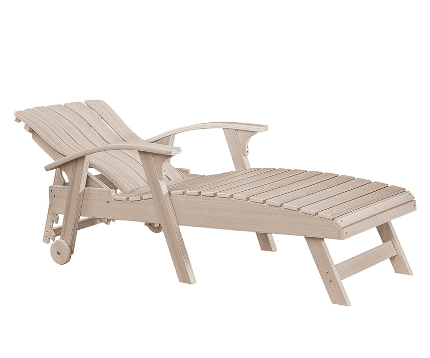 Amish Bentback Adirondack Chaise Lounge - Walnut Lane Poly - Amish Made Poly Chaise Lounge 3