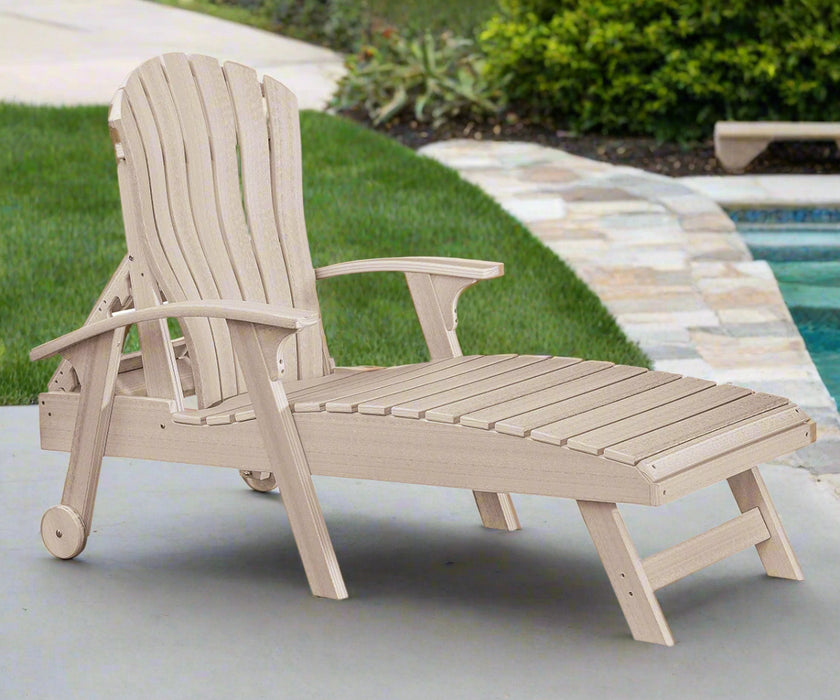 Amish Bentback Adirondack Chaise Lounge - Walnut Lane Poly - Amish Made Poly Chaise Lounge