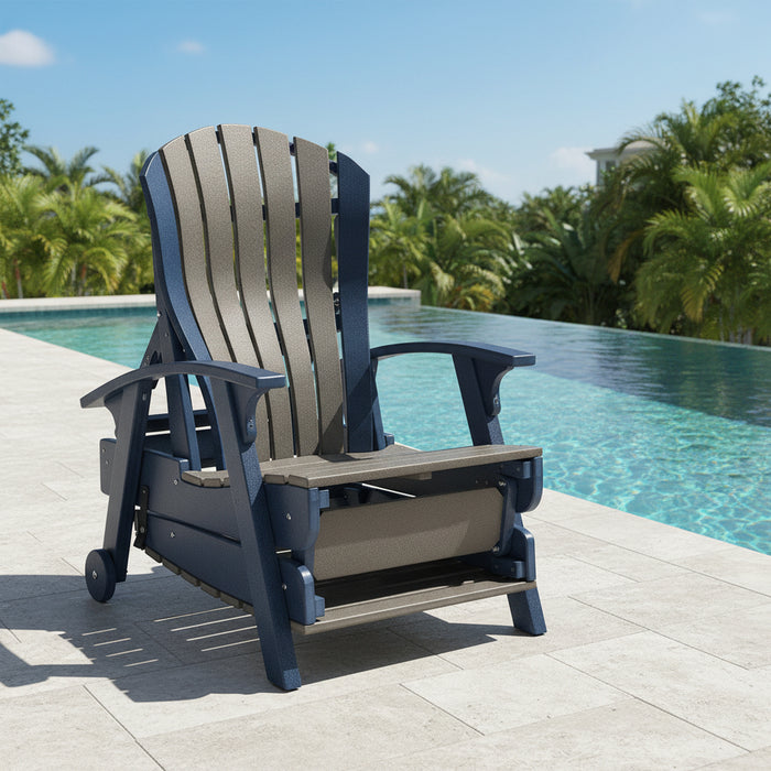 Amish Bentback Adirondack Folding Chaise Lounge
Made With HDPE Weather Resistant, Eco-Friendly Material
Rust Proof Stainless Steel Hardware
Maintenance Free!
Amish made Poly Furniture!