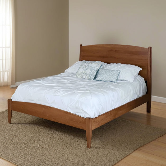 Amish Benton Bedroom Set Built with Cherry Wood FC 104 Chestnut - Mid Century Modern Bedroom Style Stain Front Facing
