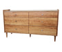 Amish Mid Century Style "Benton" Dresser with K426-SN Knobs, on Sap Cherry with FC Chestnut  Stain