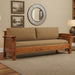 Amish Benton Mission Sofa - QF-4575 - Country Mission Amish Sofa - Bench Style Seat - Premium Fabric