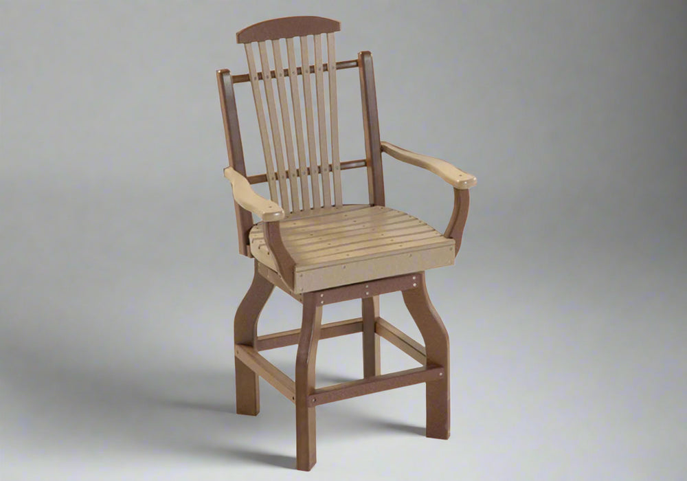 Amish Bentpoly Bentwood Swivel Counter Dining Chair Rabers Poly Woodshop