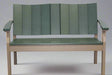 Amish Berkely Poly 4' Bench - Dark Green on Watherwood Poly - Front Facing Photo