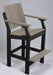 Amish Berkley Bar Dining Chair - Coastal Gray on Black Poly 