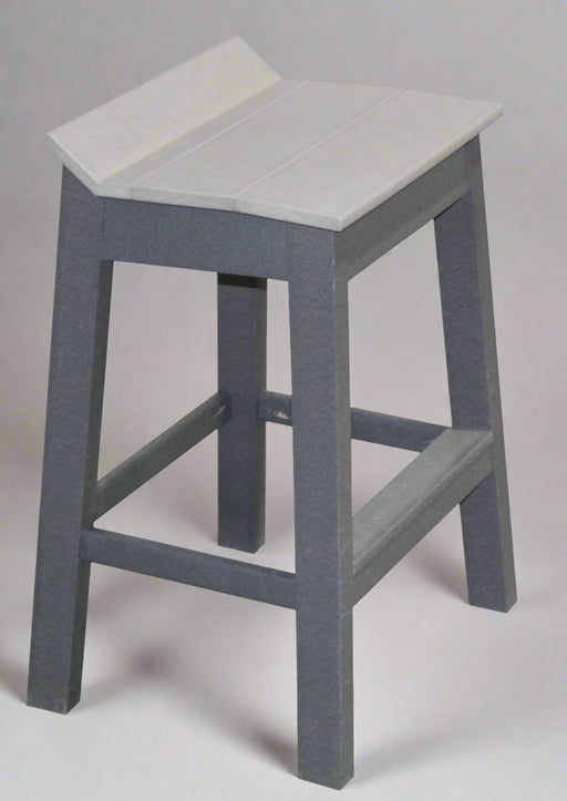 Amish Berkley Bar Stool - Light Gray on Dark Gray Poly - Main Photo - Bar Height