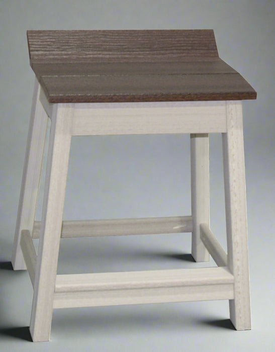 Amish Berkley Bar Stool - Light Gray on Dark Gray Poly - Main Photo - Counter Height