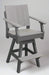 Amish Berkley Bar Swivel Dining Chair - Driftwood Gray on Dark Gray - Main Photo