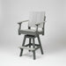 Amish Berkley Bar Swivel Dining Chair - Driftwood Gray on Dark Gray - Main Photo