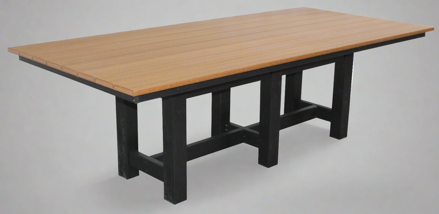 Amish Berkley Conference Dining Table - Antique Mahogany on Black - Multiple Sizes - Main Photo