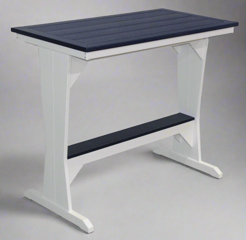Amish Berkley Counter/Bar Table - Patriot Blue on Bright White Poly - Main Photo