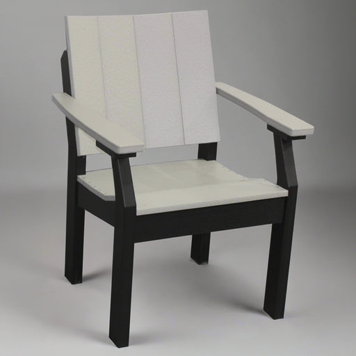 Amish Berkley Dining Chair - Light Gray on Black Poly - Main Photo
