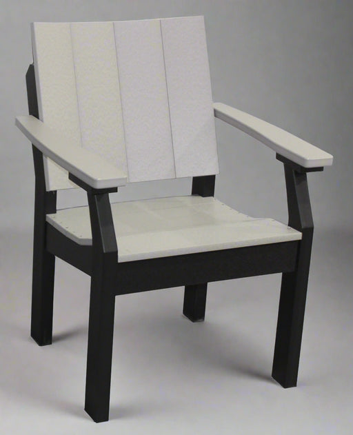 Amish Berkley Dining Chair - Light Gray on Black Poly - Main Photo