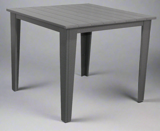 Amish Berkley Poly 44" Square Dining Table - All Dark Gray Poly - Main Photo