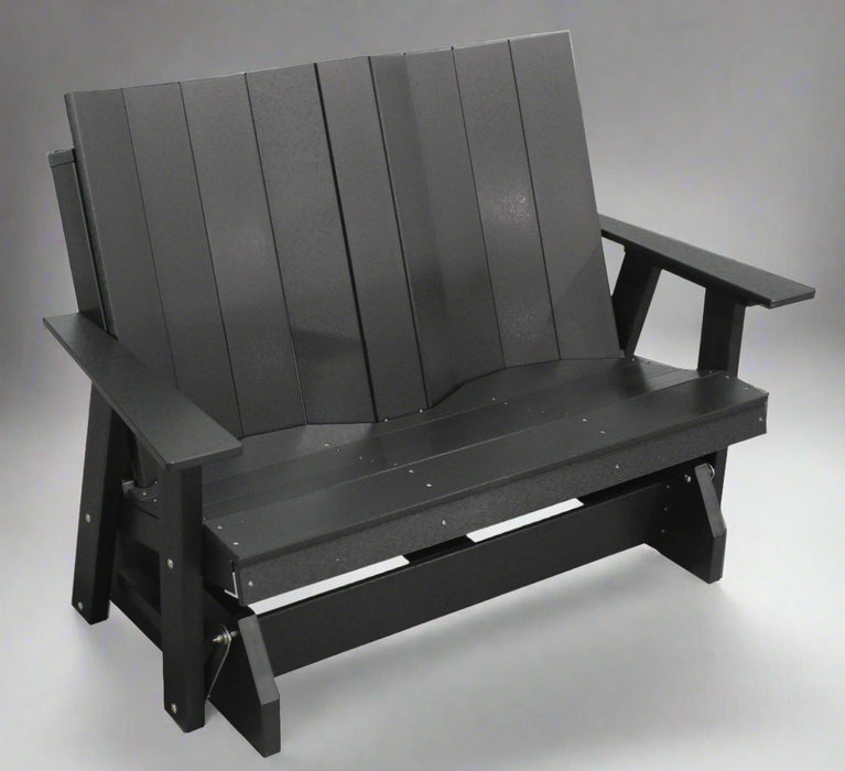 Amish Berkley Poly 4' Glider - All Black Poly - Buckeye Poly - Main Photo