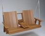 Amish Berkley Poly 5' Settee Swing - Folded Down Center - Antique Mahogany Poly - Main Photo