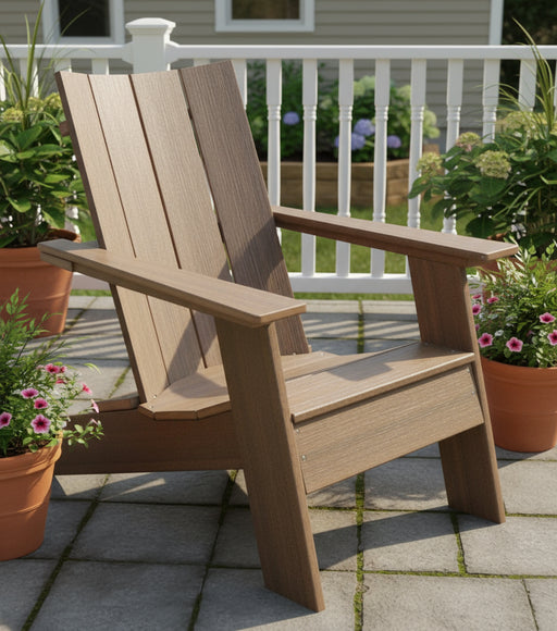 Amish Berkley Poly Adirondack Chair - All Brazilian Walnut Poly - Main Photo