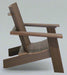 Amish Berkley Poly Adirondack Chair - All Brazilian Walnut Poly - Side View
