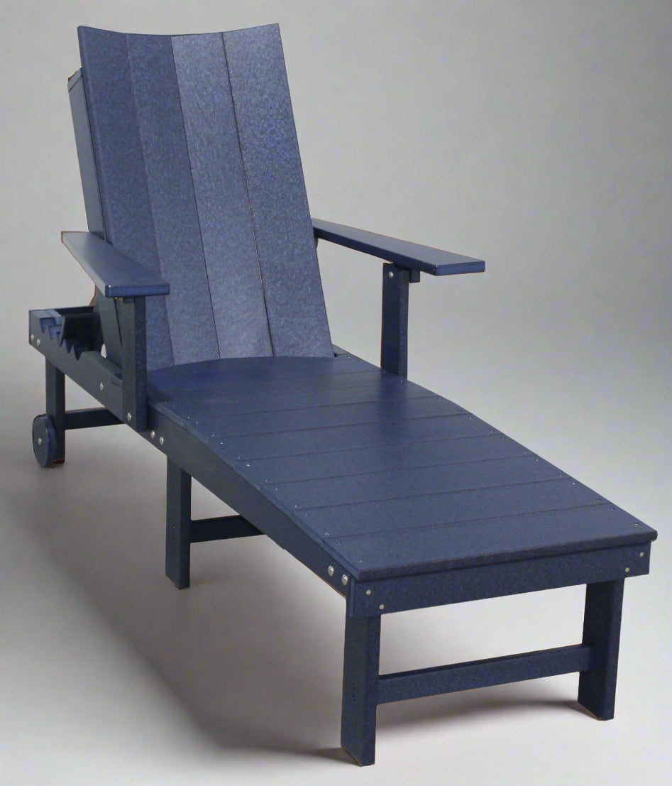Amish Berkley Poly Chaise Lounge - All Patriot Blue Poly - Main Photo