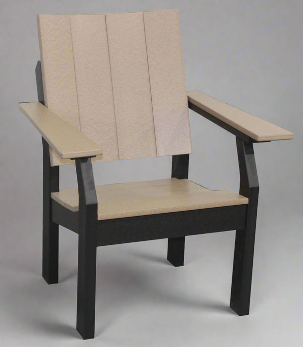 Amish Berkley Poly Chat Chair - Weatherwood on Black Poly - Main Photo