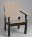 Amish Berkley Poly Chat Chair - Weatherwood on Black Poly - Main Photo