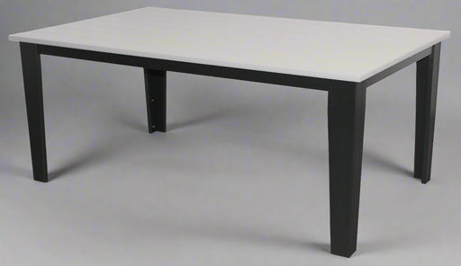 Amish Berkley Poly Dining Table - 44" x 72" - Main Photo - Light Gray on Black Poly