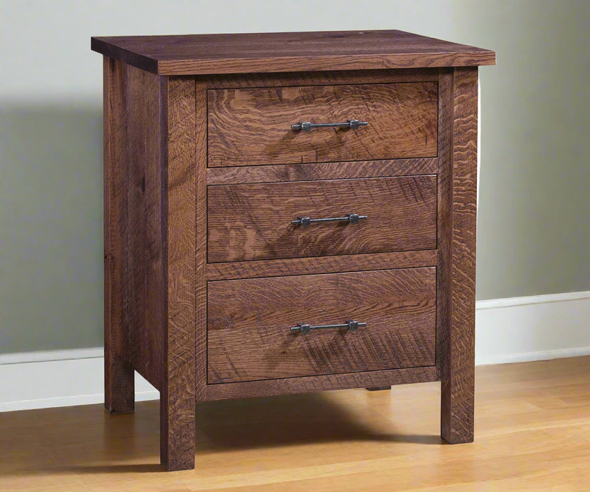 Amish Blue Ridge 3 Drawer Night Stand
Hardware: K-558-SI Pull
Slides: Full Ext. Side mount 