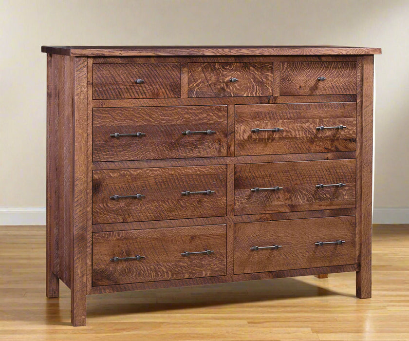 brown and blue dresser Americana - Dresser