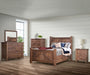 Amish Blue Ridge Bedroom Set 5-Pc.
- (1) Bed: 62" High Headboard, 34" High Footboard
- (1) 9-Drawer Dresser: 56" Wide x 22" Deep x 45.5" High
- (1) Dresser Mirror: 40" Wide x 31" High
- (1) 6-Drawer Chest of Drawers: 38" Wide x 22" Deep x 55.5" High
- (1) 3-Drawer Nightstand: 26" Wide x 20" Deep x 31" High
Dresser Available with or without Mirror