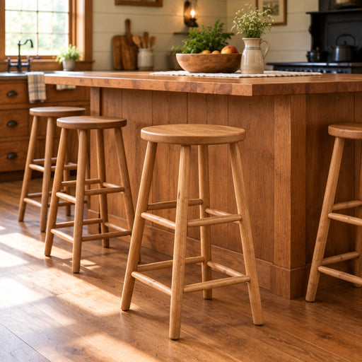 Amish Plain Turned Leg Modern Barstool