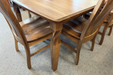 Amish Brantley Dining Set - Leg Detail - Rustic Hickory - Lite Asbury