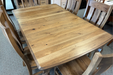 Amish Brantley Dining Set - Table Top Detail - Rustic Hickory - Lite Asbury