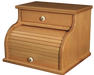 Bread Box with Drawer Amish Made Solid Oak Front Facing