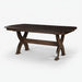 Amish Bristol Double Pedestal Dining Table - Modern X-Base Amish Table - Beveled Edge - Sap Cherry - OCS-122 Cocoa - No Background